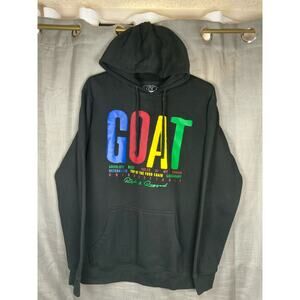 G.O.A.T Rich And Rugged Pullover Sweatshirt Hoodie Mens Size Large L USED